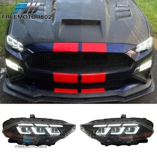 Fits 18-23 Mustang 2024 Style LED Headlight Headlamp W/ Sequential Turn Signal