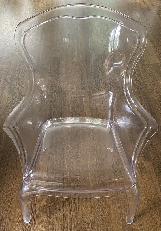 Pedrali Pasha 660 Indoor Outdoor Modern Transparent Armchair Wingback Italy 
