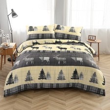 Image of Stag Design Thermal Flannelette Duvet Cover Quilt Bedding Sets+Pillow Case Cover
