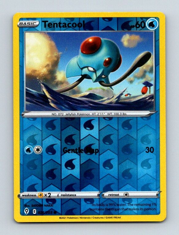 Tentacool 026/203 Common SWSH07: Evolving Skies Pokemon Reverse Holo Near Mint