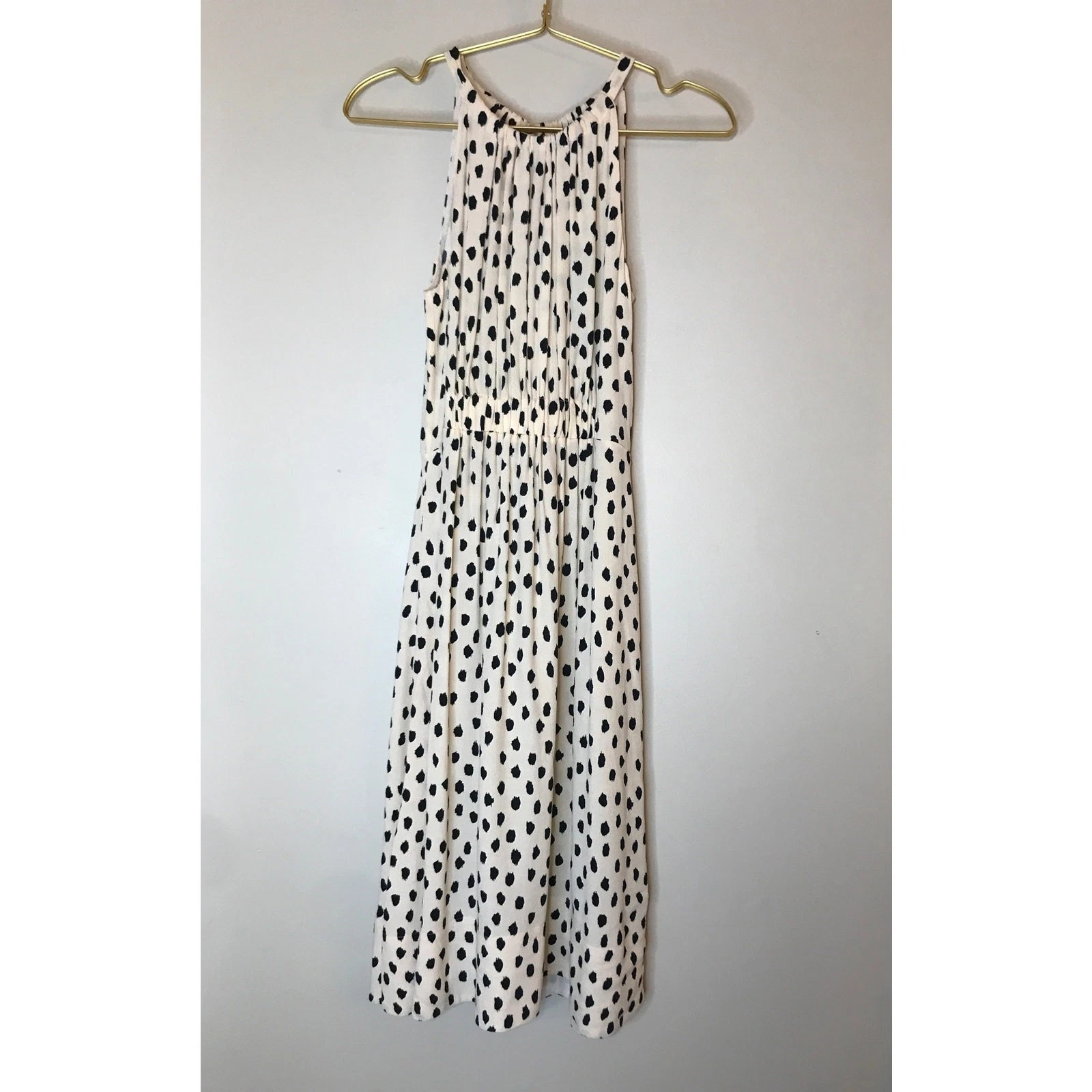 Abito Kate Spade leopardato a pois cravatta schiena 4 fai una passeggiata sul lato selvaggio viscosa