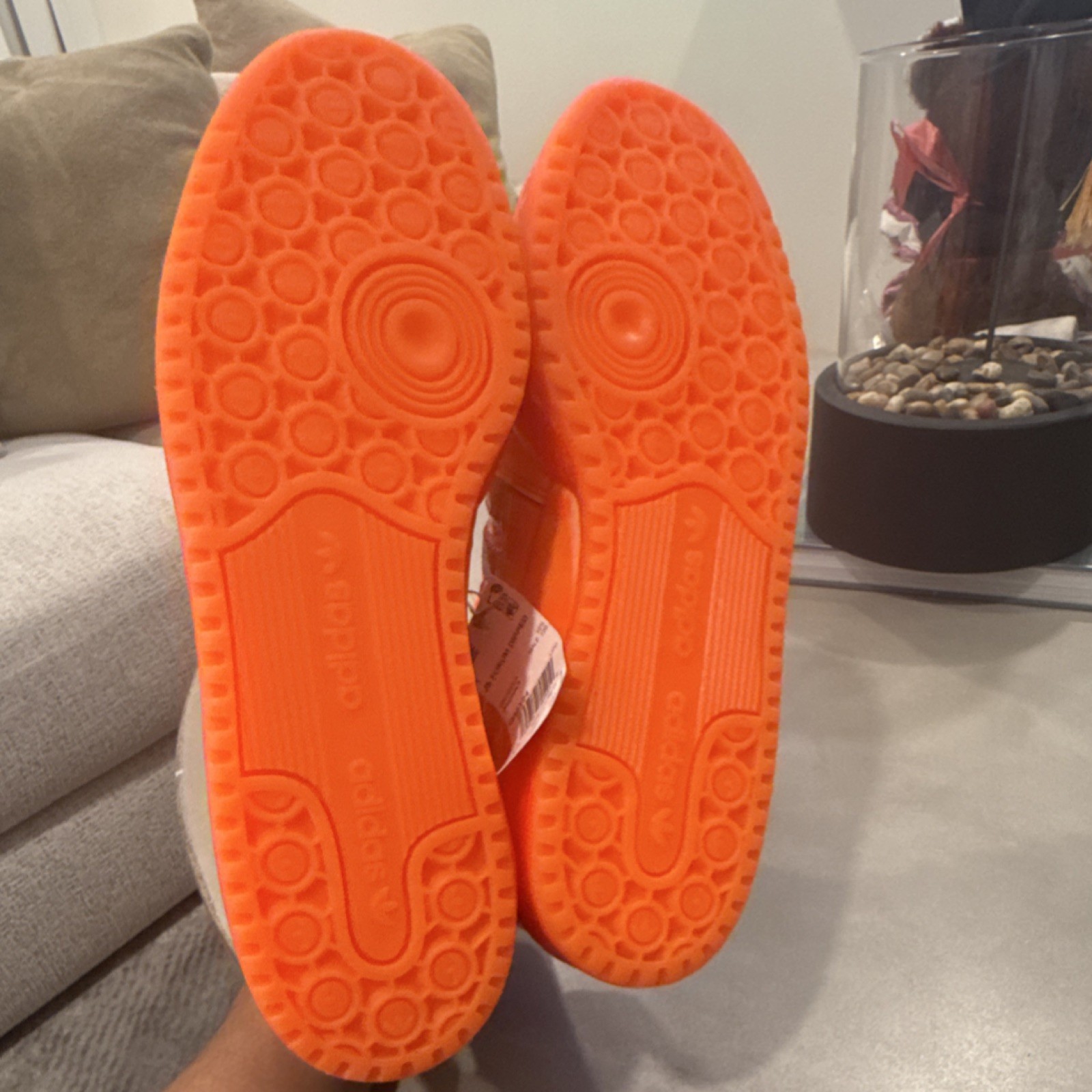 adidas Jeremy Scott Forum High Dipped Q46124 Signal Orange Patent Lace Up Men's thumbnail 7