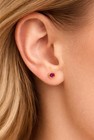 Lab-Created Pink Sapphire Stud Earrings (0.20 cts) in 14K Gold – New With Tag — photo 4