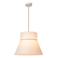 Pendelleuchte Papier Beige Weiß Blendarm Rund Ø45 Cm E27 HäNgelampe Esstisch