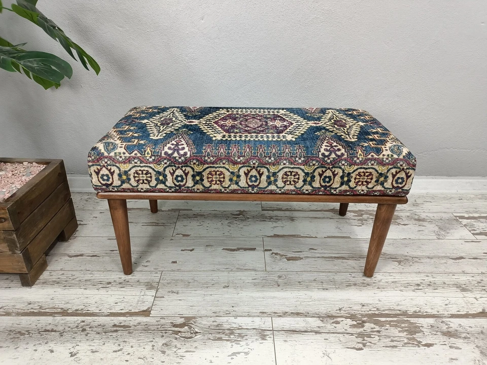 Hallway bench, Turkish design, Footstool bench, Cocktail ottoman, Dining bench - Image 4 of 4