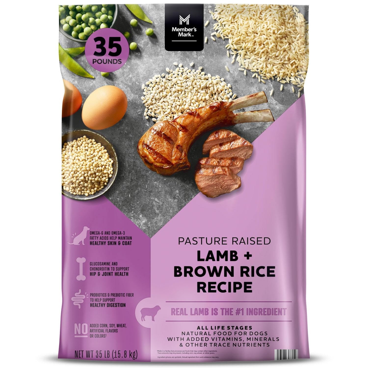 Member's Mark Pasture Raised Lamb + Brown Rice Recipe Dry Do