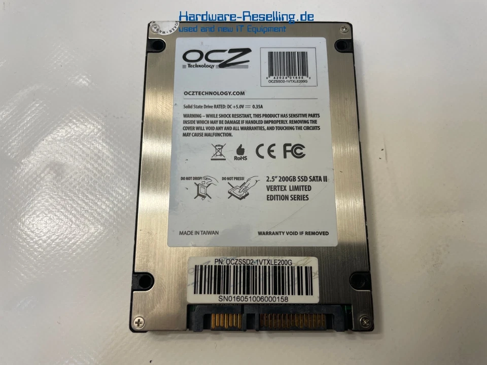 OCZ Vertex Limited Edition Series 200GB 2,5" SATA II 3G MLC OCZSSD2-1VTXLE200G - Bild 2 von 2