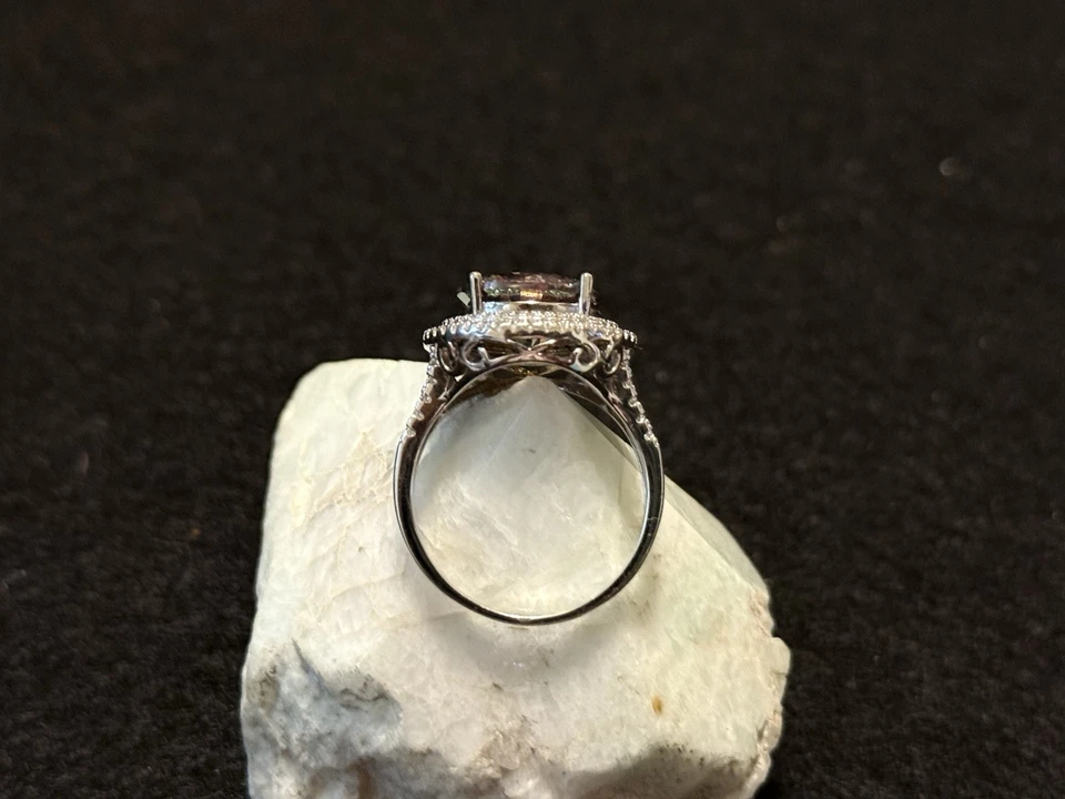 Anillo de plata de ley y topacio MysticFire Foto 3 de 4