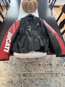 Ducati All Leather Motorcycle Jacket Size XXL