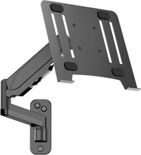 Laptop Wall Mount, 2-in-1 Gas Spring Wall Holder with Vented Tray for 12