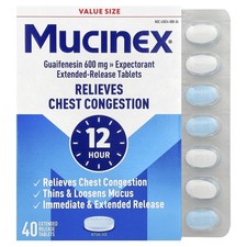 12 HR Chest Congestion, 600 mg, 40 Extended-Release Tablets