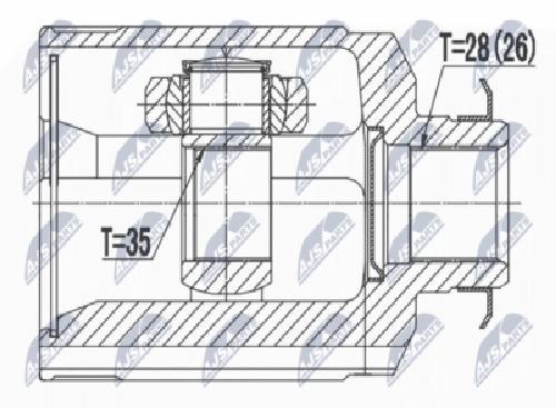 Original NTY Joint Set Drive Shaft NPW-HY-524 For Hyundai KIA