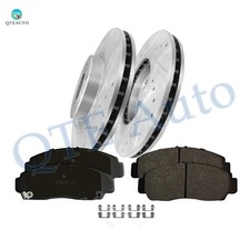 6P Front 282mm Drilled Brake Rotors-Ceramic Brake Pad For 2003-2007 Honda Accord