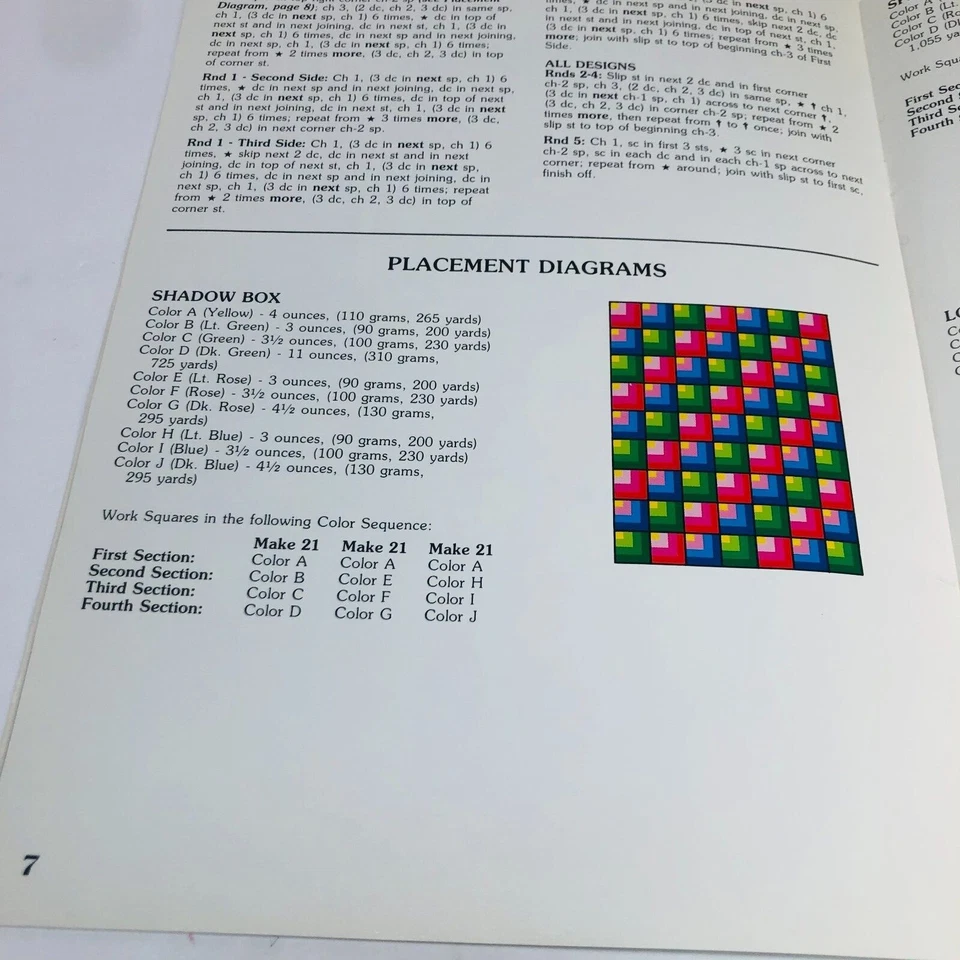 Leisure Arts "CROCHETED PATCHWORK GRANNY AFGHANS" PATTERN BOOKLET #2032  - Image 4 of 4