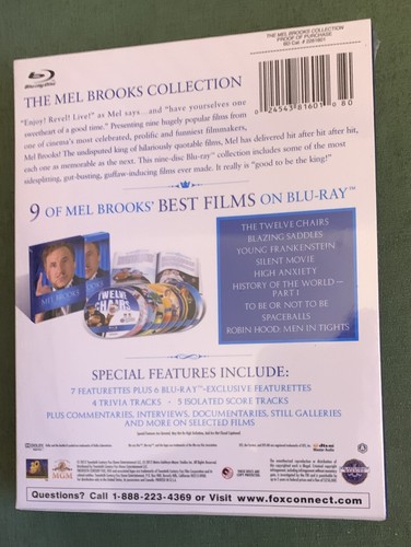 THE MEL BROOKS COLLECTION, NEW & SEALED, 9 CLASSIC FILMS ON BLU-RAY, HILARIOUS! - Foto 3 di 6
