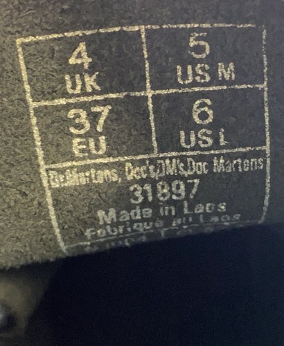 Botas con cordones Dr Martens 1460 de cuero cepillado multicolor nuevas sin etiquetas. - Imagen 17 de 17
