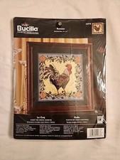 Bucilla Plaid 42978 Rooster Cross Stitch Kit 12  X12  Nancy Rossi