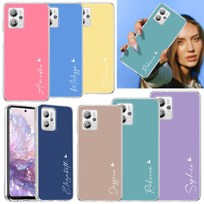 Customized Name For Motorola G Stylus 5G G Play Solid Color Case Silicone Cover