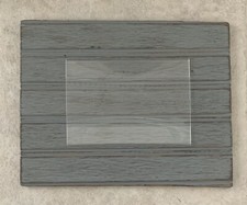 Hand-painted and distressed wooden Beadboard picture frame Holds 4  x6  , Gray