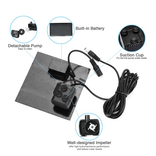 180L/H Solar Power Panel Kit Fountain Pool Pond Garden Submersible Water Pump US - Picture 9 of 12
