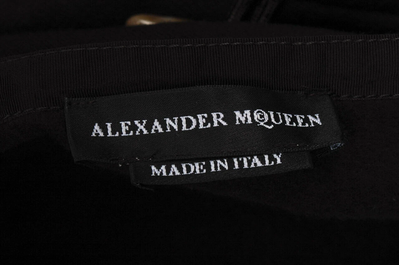 Autentico maglione uomo Alexander McQueen oversize nero con cappuccio taglia M