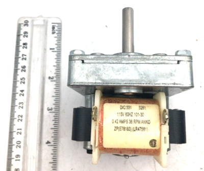 Anko Motor D/C 331 5261, 115V, 50HZ, 101-30, 0.42 Amps 36RPM ZP 