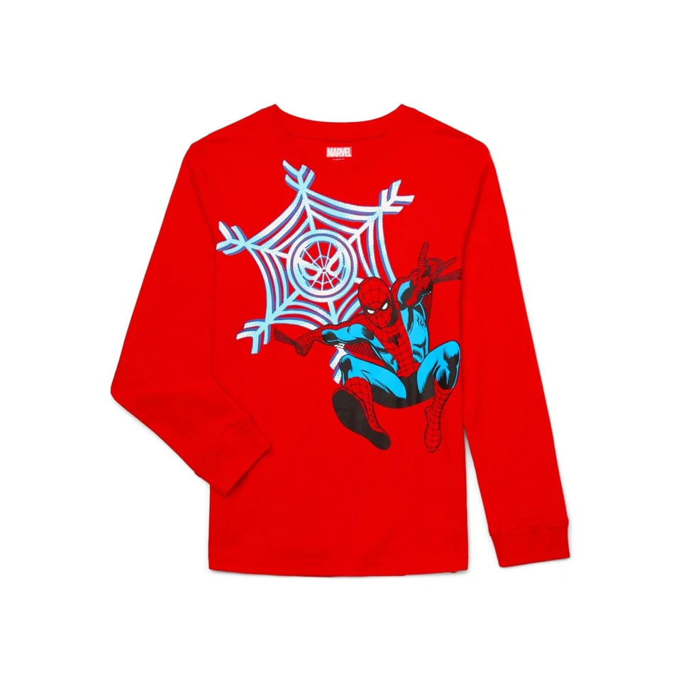 Spider-Man Boys Long Sleeve Holiday Graphic Tees 2 Pack Size 18 - Image 3 of 3