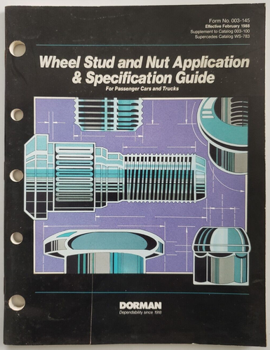 Dorman 1988 Wheel Stud & Nut Application & Specification guide 003-145 ...