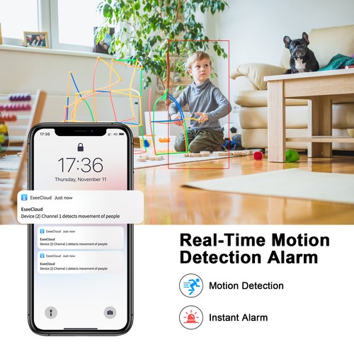 Jidetech Security Indoor 360° Cam FHD 1080P Nachtsicht Überwachungskamera - Bild 3 von 7