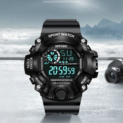 da polso sportivo Orologi luminosi Orologi per ragazzi Orologi digitali |  eBay