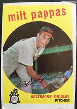 1959 Topps #391 MILT PAPPAS Baltimore Orioles  MLB baseball card EX