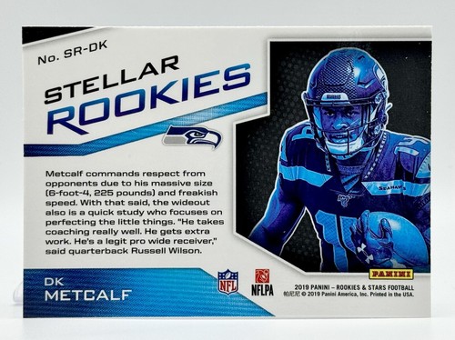 2019 Panini Rookies & Stars Stellar Rookies DK Metcalf RC Seattle Seahawks - Picture 2 of 2