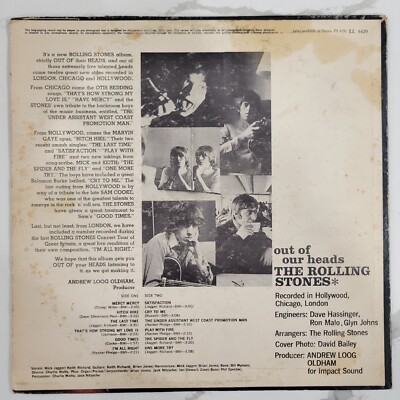 The Rolling Stones - Out Of Our Heads Vinyl LP - 1965 - Mono