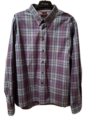 reserve dress shirts Jos A Bank Reserve Mens Size XXL Dress Shirt Sport Shirt Slim Fit Red Blue  Plaid
