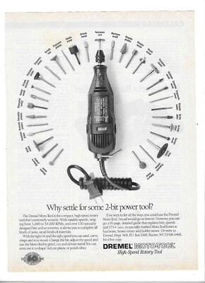 1993 Dremel ''Why Settle For Some 2-bit Power Tool? Vintage Print Advertisement