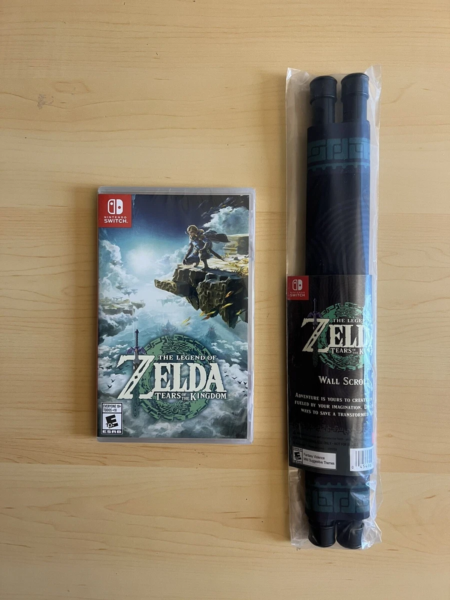 The Legend of Zelda: Tears of the Kingdom - Nintendo Switch + Free  Exclusive Black Wall Scroll 