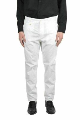 Dolce & Gabbana Men's Pleated White Casual Pants US 30 IT 46