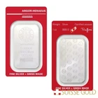 1 oz Argor Heraeus Silver Bar From Switzerland  In Assay Card Fine Silver