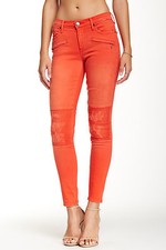 NEW TRUE RELIGION JEANS 278 MIDRISE SUPER SKINNY HALLE BIKER IN SUNSET SZ 27
