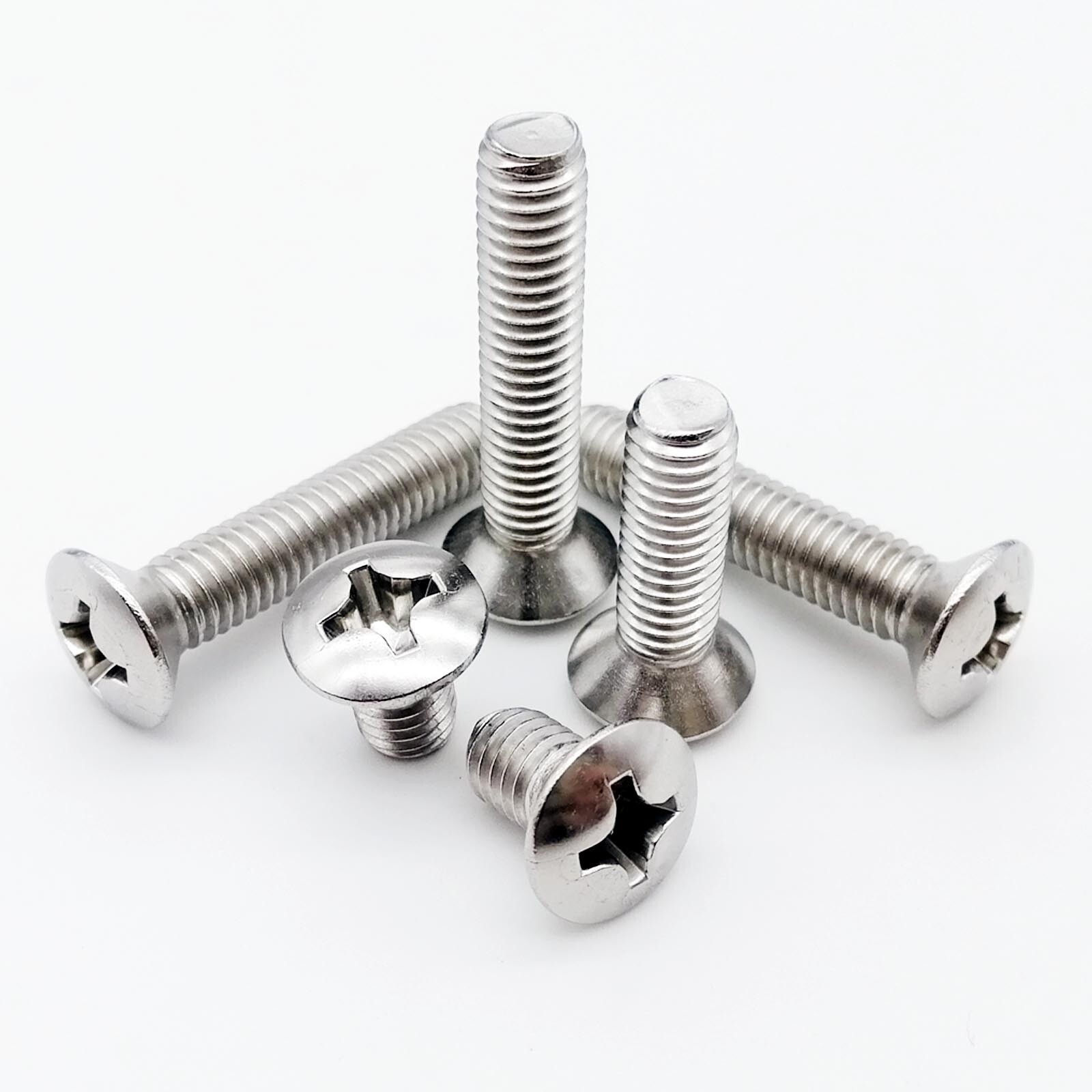 M2-M6 304 Stainless Steel Cross Phillips Half Raised Countersunk Head Screw Bolt