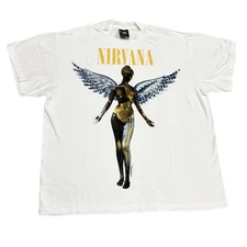 Nirvana Blue Wing In Utero Tour Vintage 1993 Size XL Single Stitch Shirt REPRINT