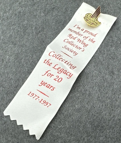 Vtg Red Wing Collectors Society Pin Ribbon Anniversary MN Pottery 1997