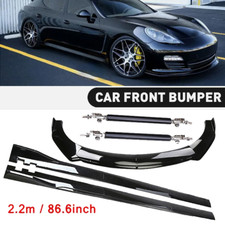 Front Bumper Lip Splitter Spoiler Side Skirts For Porsche Panamera 2010-22