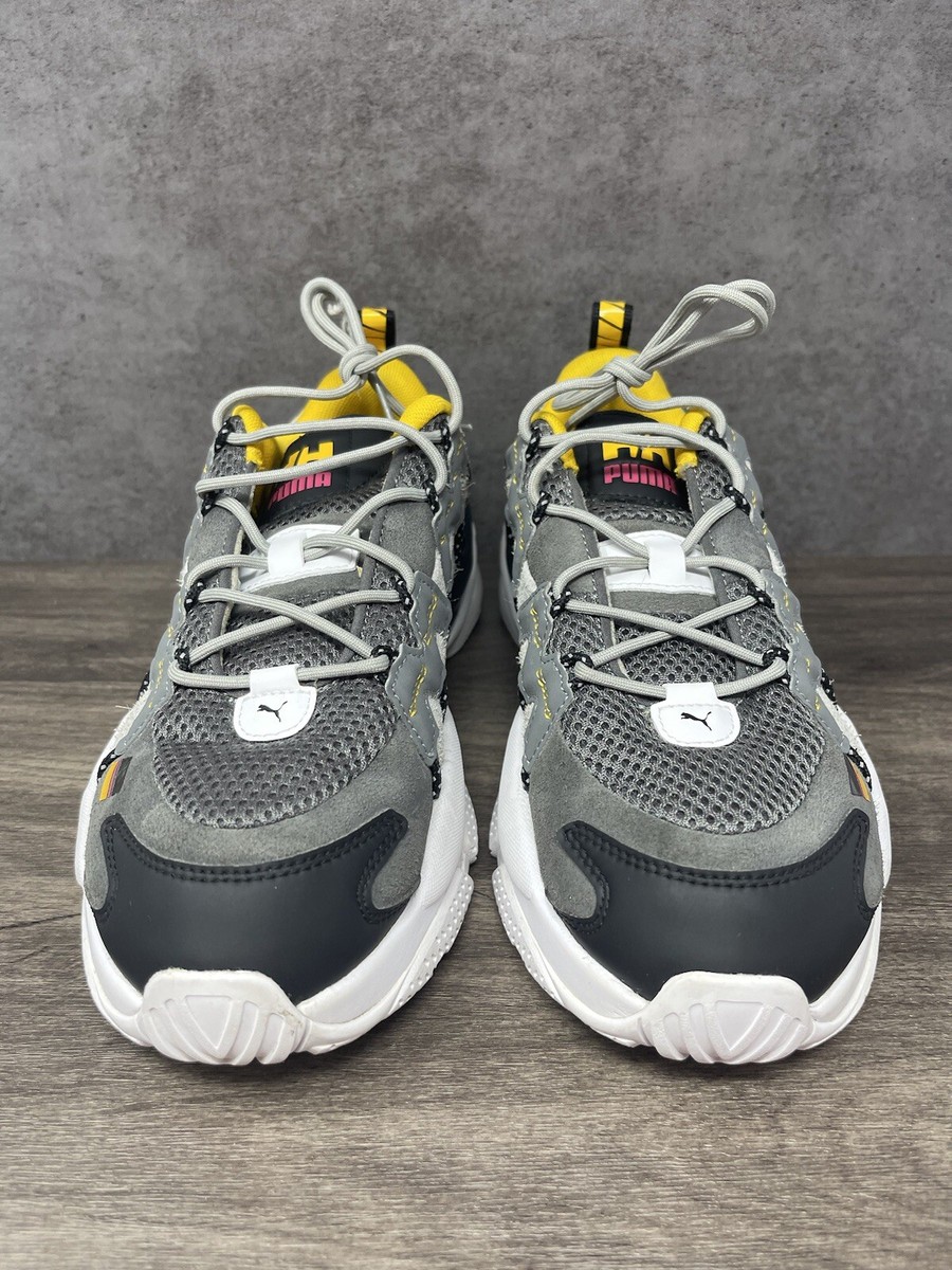 Puma LQD Cell Helly Hansen Size 9 Mens Grey Yellow Trainer
