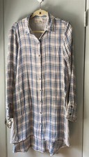 Anthropologie Saturday Sunday Plaid Shirt Dress Medium Button Front Pockets