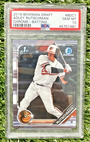 2019 Bowman Chrome Draft ADLEY RUTSCHMAN 1st PSA 10 Gem Mint Orioles #BDC1