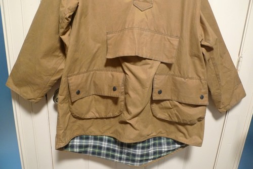 BARBOUR - A60 LONGSHOREMAN WAX COTTON SMOCK -SANDSTONE - MADE@ UK - LARGE- RARE - Picture 13 of 24