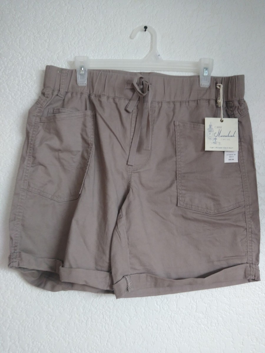 Caffe Marrakesh Women Cargo Shorts Size 10 Color Gray
