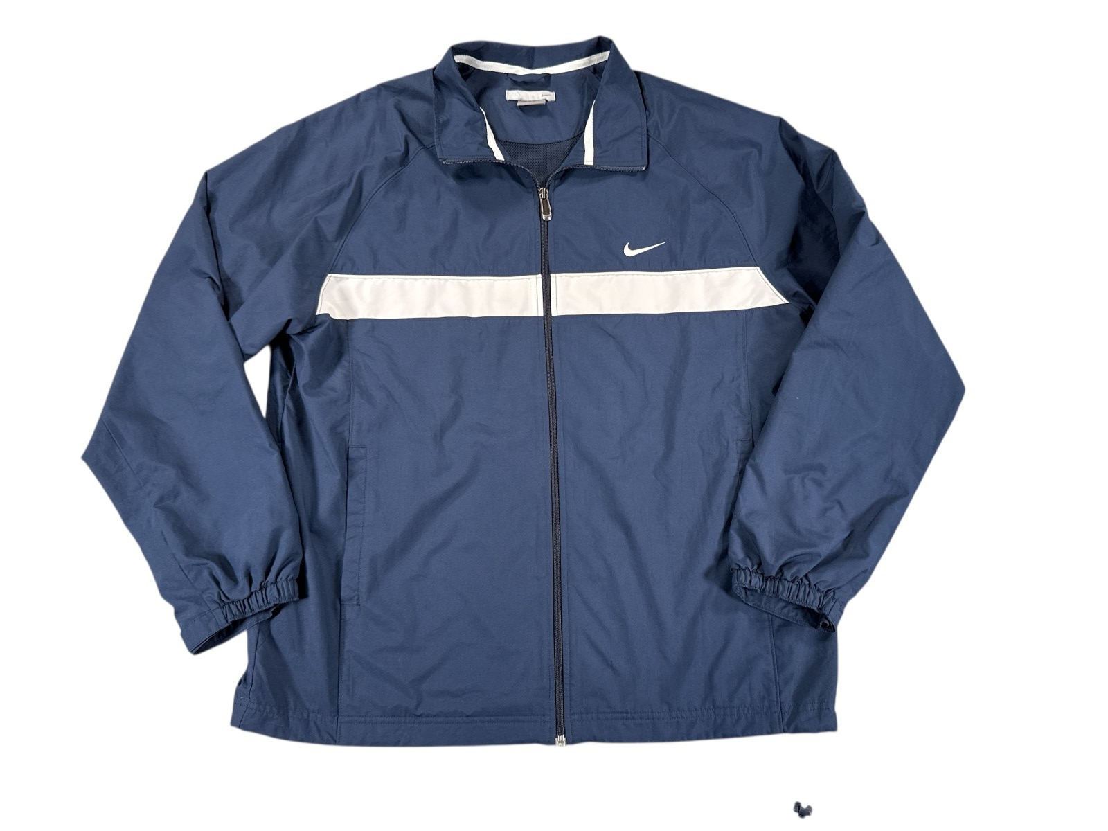 SACAI X NIKE Giacca a vento Nike vintage uomo 2XL blu righe logo swoosh vestibilità rilassata anni 90