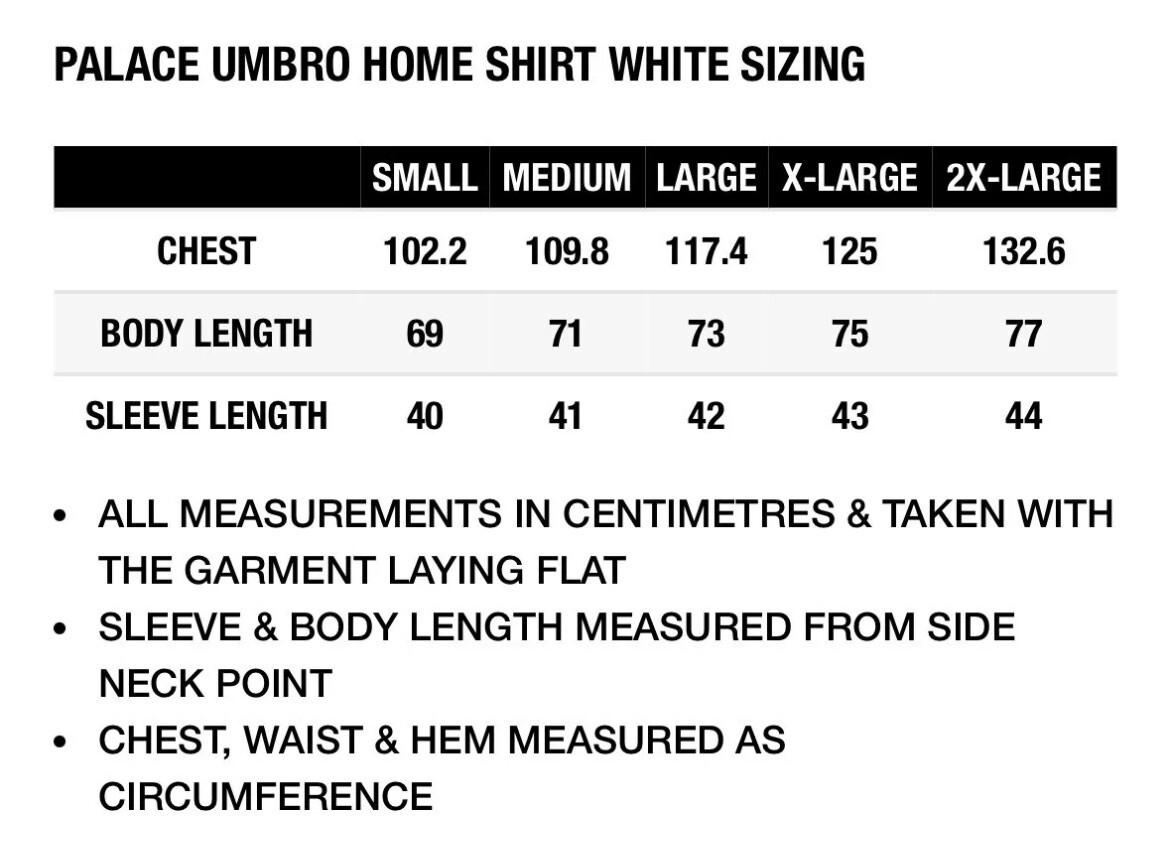 Size Small - Palace X Umbro Home Shirt White | SHIPS NOW | eBay Size Small - Palace X Umbro Home Shirt White | SHIPS NOW | eBay